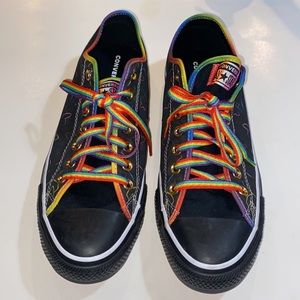 Converse rainbow or pride shoes butterflies